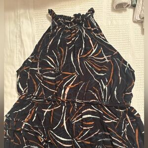 Ava & Viv Dark Tropical Halter Top